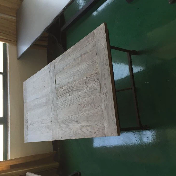 Recycle Old Elm Solid Wood Dining Table