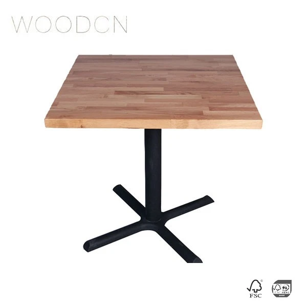 China Solid White Oak Wood Butcher Block Dining Table